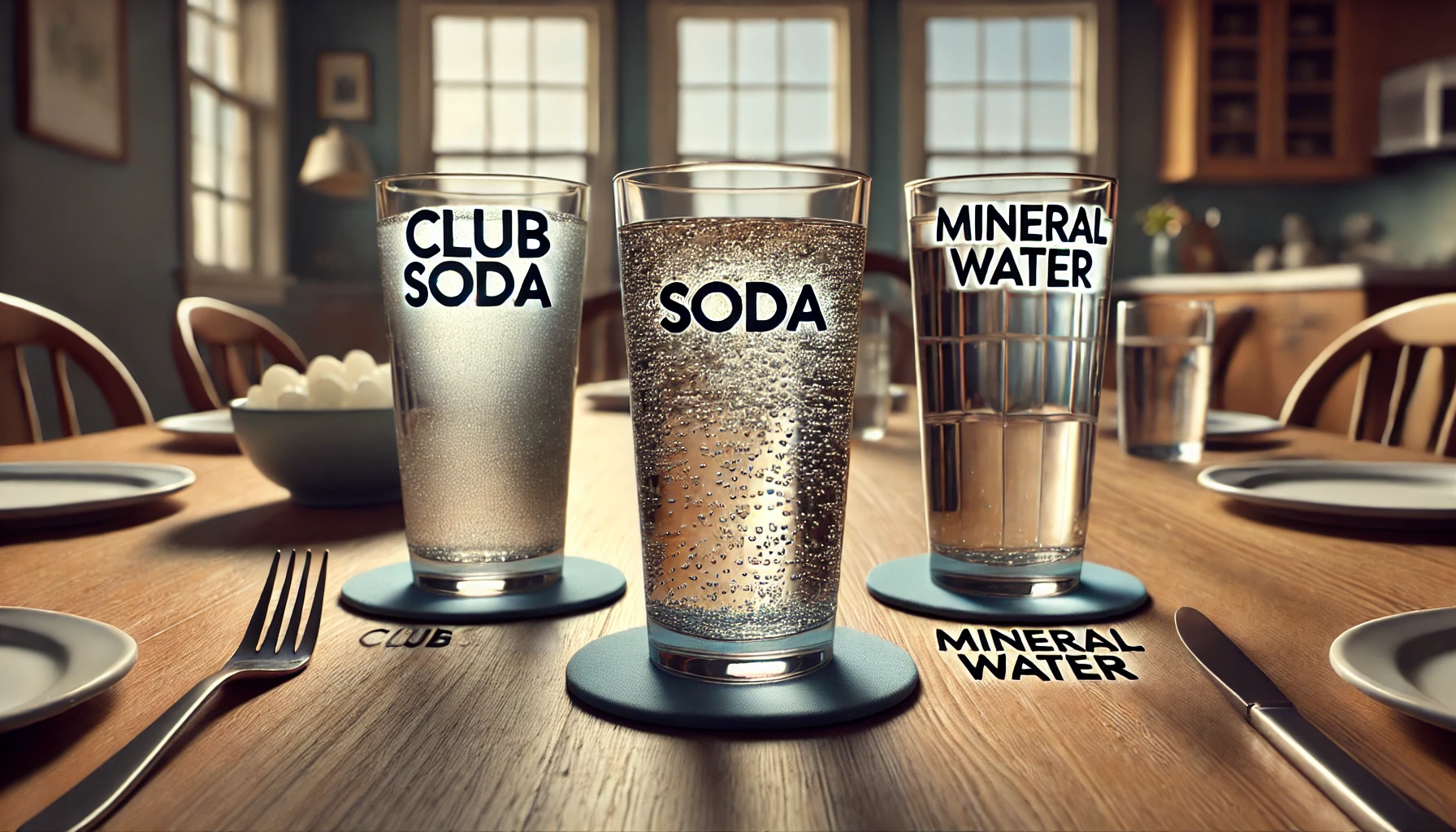 Club Soda, Soda und Mineralwasser